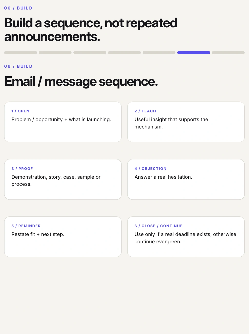 LaunchLab email sequence worksheet detail.